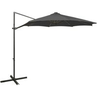 Vidaxl - Cantilever Garden Parasol with Pole and led Lights Anthracite 300 cm