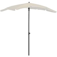 Garden Parasol with Pole 200x130 cm Sand Vidaxl