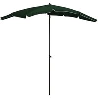 Garden Parasol with Pole 200x130 cm Green Vidaxl