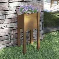 Garden Planter Honey Brown 31x31x70 cm Solid Pinewood Vidaxl