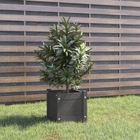Garden Planter Grey 31x31x31 cm Solid Pinewood Vidaxl