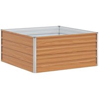 Garden Raised Bed Light Brown 100 x 100 x 45 cm vidaXL