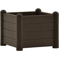 Garden Raised Bed pp Mocha 43x43x35 cm Vidaxl