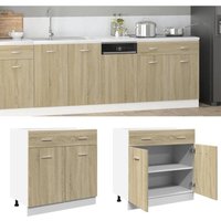 Drawer Bottom Cabinet Lyon Sonoma Oak 80x46x81.5 cm Engineered Wood Vidaxl