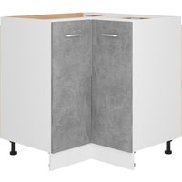 Corner Bottom Cabinet Lyon Concrete Grey 75.5x75.5x81.5 cm Engineered Wood vidaXL