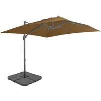 Vidaxl - Garden Parasol with Portable Base Taupe