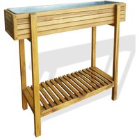 Raised Garden Raised Bed Solid Acacia Wood and Zinc Vidaxl