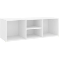 Shoe Storage Bench White 105x35x35 cm Engineered Wood vidaXL