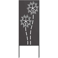 Garden Privacy Screen Black 50 x 140 cm Cold-rolled steel vidaXL