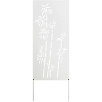 Garden Privacy Screen White 50 x 140 cm Cold-rolled steel vidaXL