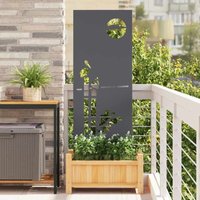 Garden Privacy Screen Anthracite 50 x 140 cm Cold-rolled steel vidaXL