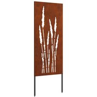 Garden Privacy Screen Floral Rusty 50 x 140 cm Weathering steel vidaXL