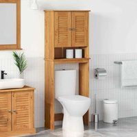 Toilet Cabinet with Shelf vigo Honey brown 60 x 27 x 161 cm Vidaxl