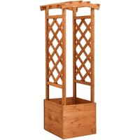Trellis Planter with Arch 49x39x130 cm Firwood Vidaxl