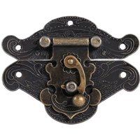 Tinor - Vintage Antique Embossing Locks Hasp Latch Lock Clasp with Screws