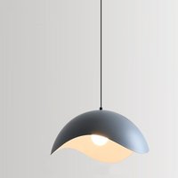 Wottes - Vintage Industrial Ceiling Pendant Light Fixtures Adjustable Hanging Lamp Grey Metal Chandelier Lampshade Ø35CM