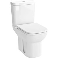 S20 Close Coupled Toilet Open Back Push Button Cistern - Soft Close Seat - Vitra