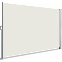 VOUNOT 1.4 x 3 m Side Awning Retractable, Privacy Screen for Patio, Garden, Balcony, Terrace, Beige