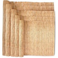 1.2m x 3m Natural Split Reed Fence Hand-Woven Reed Screening for Garden Natural Window Roller Blind Outdoor Bamboo Shades for Garden Patio Gallery