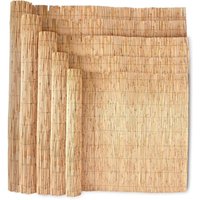 1.8m x 4m Natural Split Reed Fence Hand-Woven Reed Screening for Garden Natural Window Roller Blind Outdoor Bamboo Shades for Garden Patio Gallery