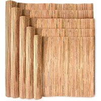 1.2m x 4m Natural Bamboo Slat Garden Fence Covering Outdoor Privacy Bamboo Garden Screening Roll, Privacy and Protective Screening Roll for Outdoor