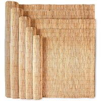 Wadan 8mm-10mm Extra Thick Natural Peeled Reed Fence, Garden Screening Fence Panels, Privacy and Protective Screening Roll for Outdoor Wind and Sun