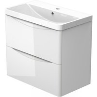 Wall Mounted Bathroom Vanity Unit With Basin White 2 Soft Close Drawers Bathroom Suite With Vanity Unit - 600mm Gloss White (type A) Wall Mounted Bathroom Vanity Unit With Basin White 2 Soft Close Drawers Bathroom Suite With Vanity Unit - 600mm Gloss White (type A)