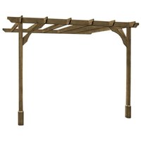 Rutland County Garden Furniture Ltd - Wall Mounted Premium Pergola - Wood - L180 x W240 x H270 cm - Rustic Brown