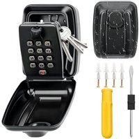 Wall-Mounted Secure Key Box, Outdoor Secure Key Box, Waterproof Key Box with 12-Digit Code, Large, Waterproof, Rustproof, Ultra-Robust for Home,