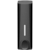 Wall-mounted soap dispenser for body wash, shampoo and conditioner, 350 ml, matte black