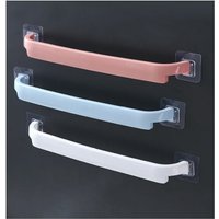 Mumu - Wall-mounted towel rail without drilling (3 pieces, white+blue+pink)
