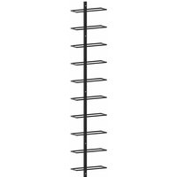 Wall-mounted Wine Rack for 10 Bottles Black Metal Vidaxl