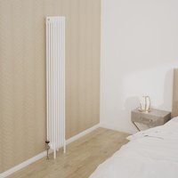 Warmehaus - 1800x290mm Vertical Traditional 4 Column White Radiator