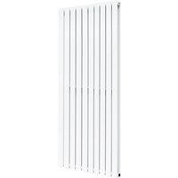 Warmehaus - White Flat Panel Double Column Vertical Tall Radiator 1800x680mm