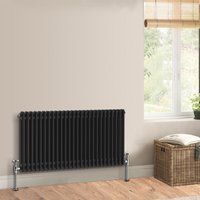 Warmehaus - Traditional Black Radiator Double Column 600 x 1190mm