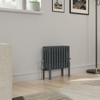 Warmehaus - Traditional 4 Column Anthracite Radiator Cast Iron Style Radiators 300x425mm