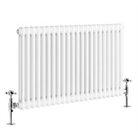 Warmehaus - Traditional Double Column White Radiator 600 x 1010mm