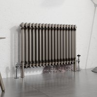 Warmehaus Traditional Radiator Raw Metal 600x830mm Double Column