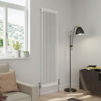 Warmehaus - Traditional Double Column White Radiator Cast Iron Style Radiators 1800 x 560mm