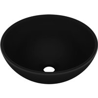 Vidaxl - Luxury Bathroom Basin Round Matt Black 32.5x14 cm Ceramic