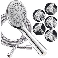 Water-saving bathroom shower head - anti-limescale shower head - with 150cm stainless steel hose