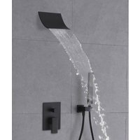 Lookshop - Cascade pomme de douche et système de douche à main noir solide