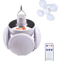 Waterproof led Camping Lantern, 1600mAh Solar Light, usb Rechargeable, 5 Lighting Modes, 360° Foldable, Suitable for Hiking and Outdoor Reading