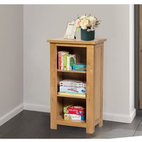 Waverly Oak Small Bookcase in Light Oak, 3 Shelf Storage Bookshelf, Solid Wooden Storage Unit, Low Book Shelf, Shelving Unit for Home & Office