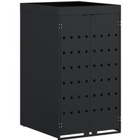 Wheelie Bin Storage with Planter Roof for Single 240L Bin Black CFW703035