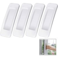Linghhang - White, 4 Pcs) Self-adhesive rectangular auxiliary door and window handles, multi-purpose refrigerator cabinet door handles