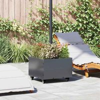 Parasol Base with Planter Anthracite 45 x 45 x 45 cm Steel vidaXL