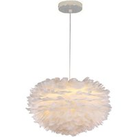 Stoex - White Feather 30CM Pendant Light Modern Chandelier E27 Feather Pendant Lights For Living Room Dining Room Bedroom