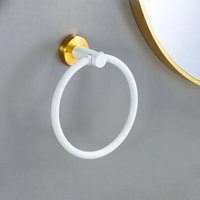 White Gold Bathroom Hardware Set 304 Stainless Steel Towel Bar Towel Ring Toilet Paper Holder Robe Hook Accessories Set,Towel ring