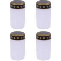White Grave Candle for Cemetery Grave Solar Lights with Lighting led Grave Light 1Pcs X4 I332079A1